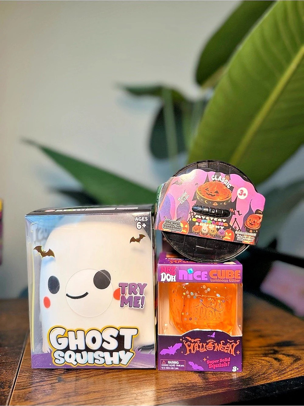 Halloween Ghost Squishy, Dumpling & NeeDoh Bundle